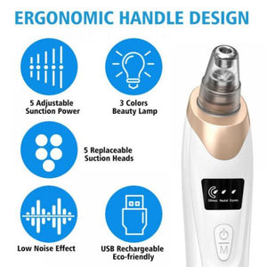 Electric Blackhead Suction Remover - Portable Pore Cleaner - Smart Blackhead Remover